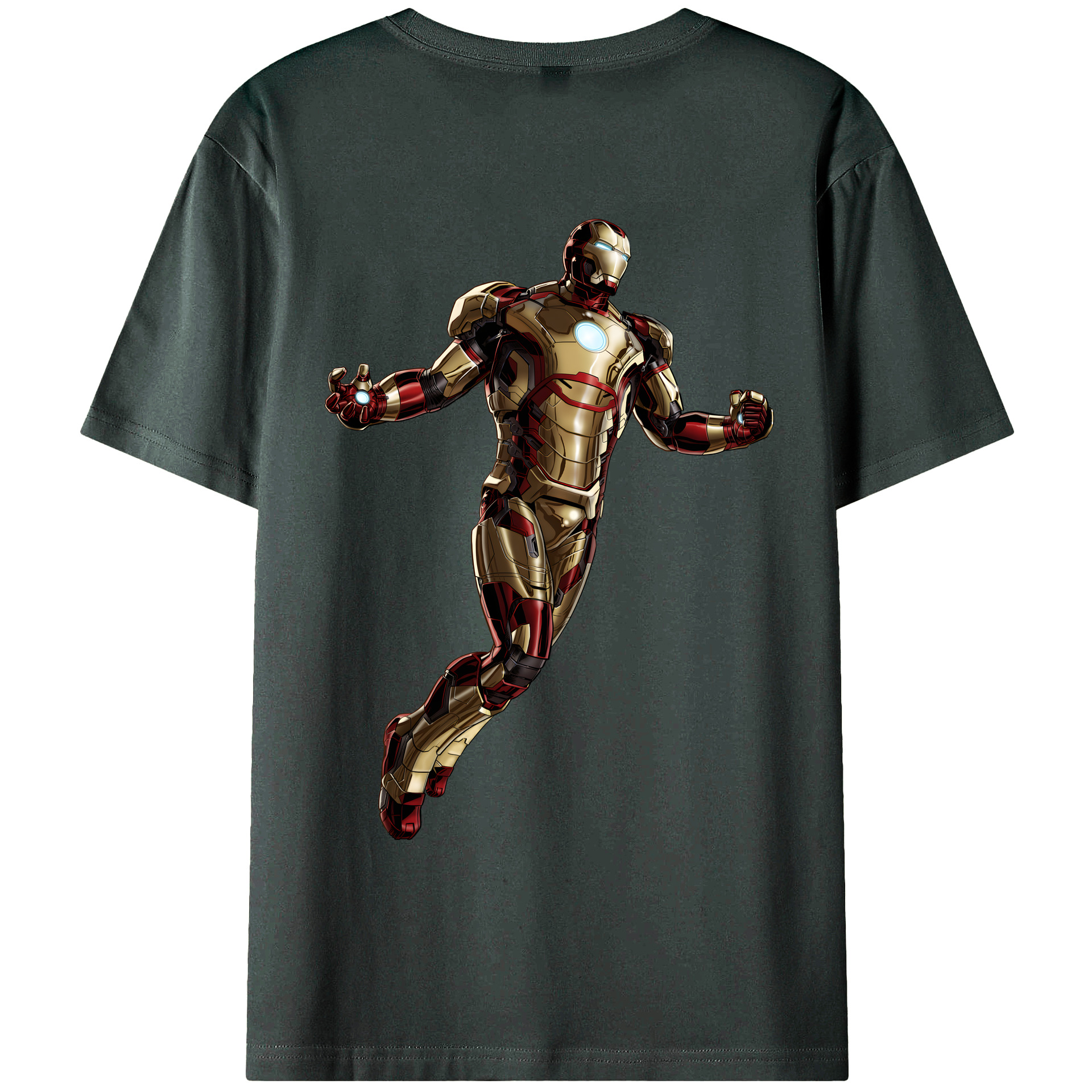 （画像用） アベンジャーズ The Avengers 綿100％ メンズ半袖Tシャツ（バックプリント） 通気性